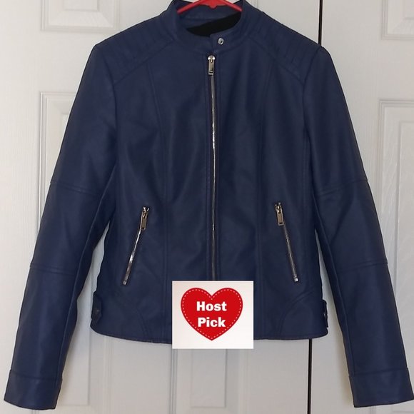 Feicui Moto Jacket with Hoodie and removable lining - Blue - Picture 1 of 6